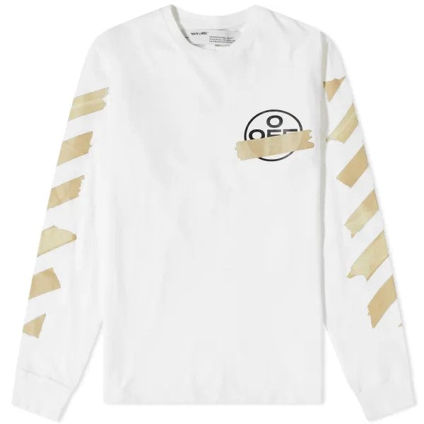 Off White Tape Arrow L/S Tee - White