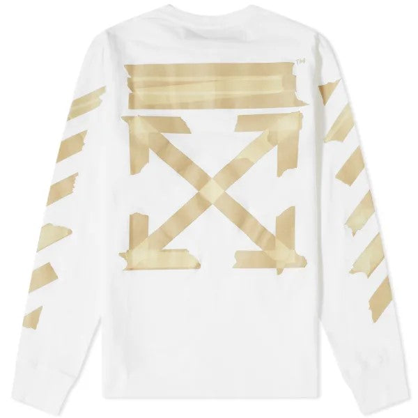 Off White Tape Arrow L/S Tee - White