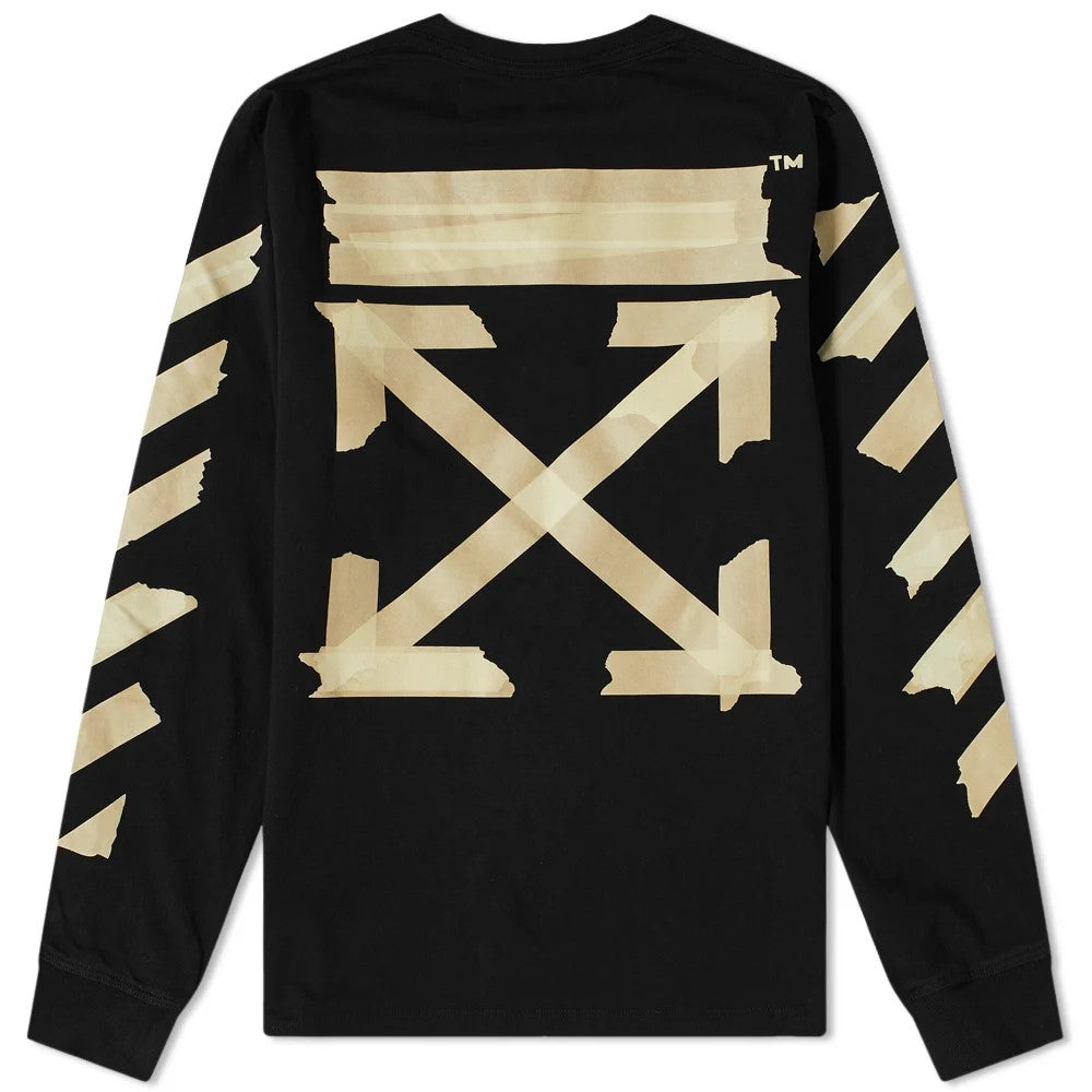 Off White Tape Arrow L/S Tee - Black