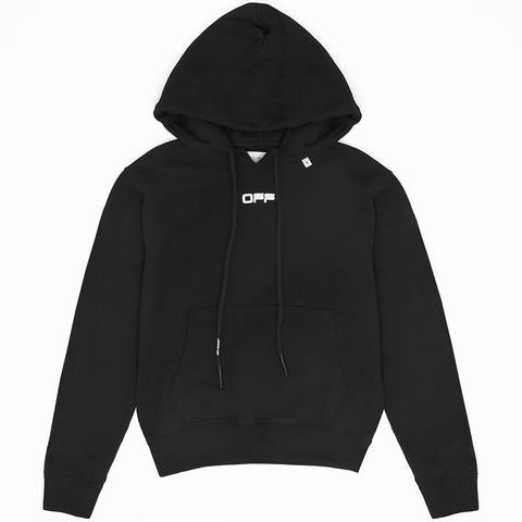 Off-White Wavy Line Logo Over Hoodie - Black