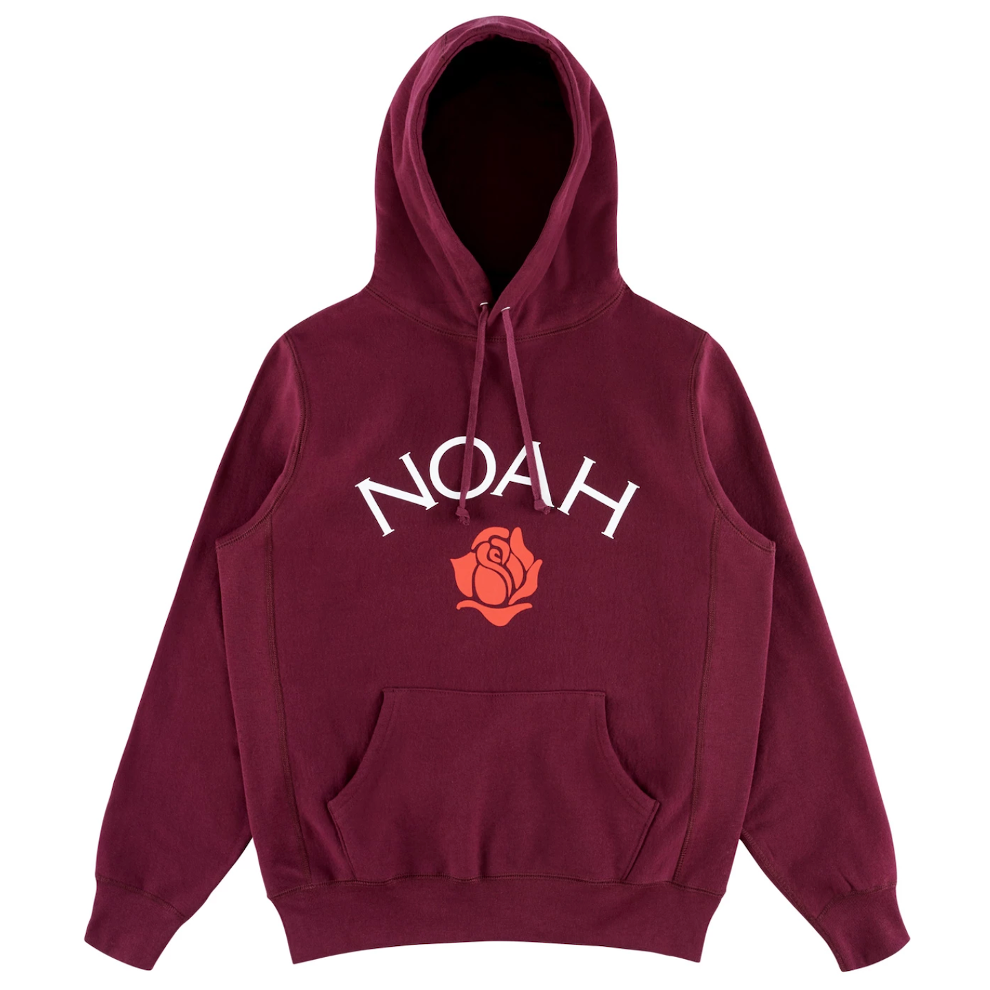 Noah NY Rose Logo Hoodie - Burgundy