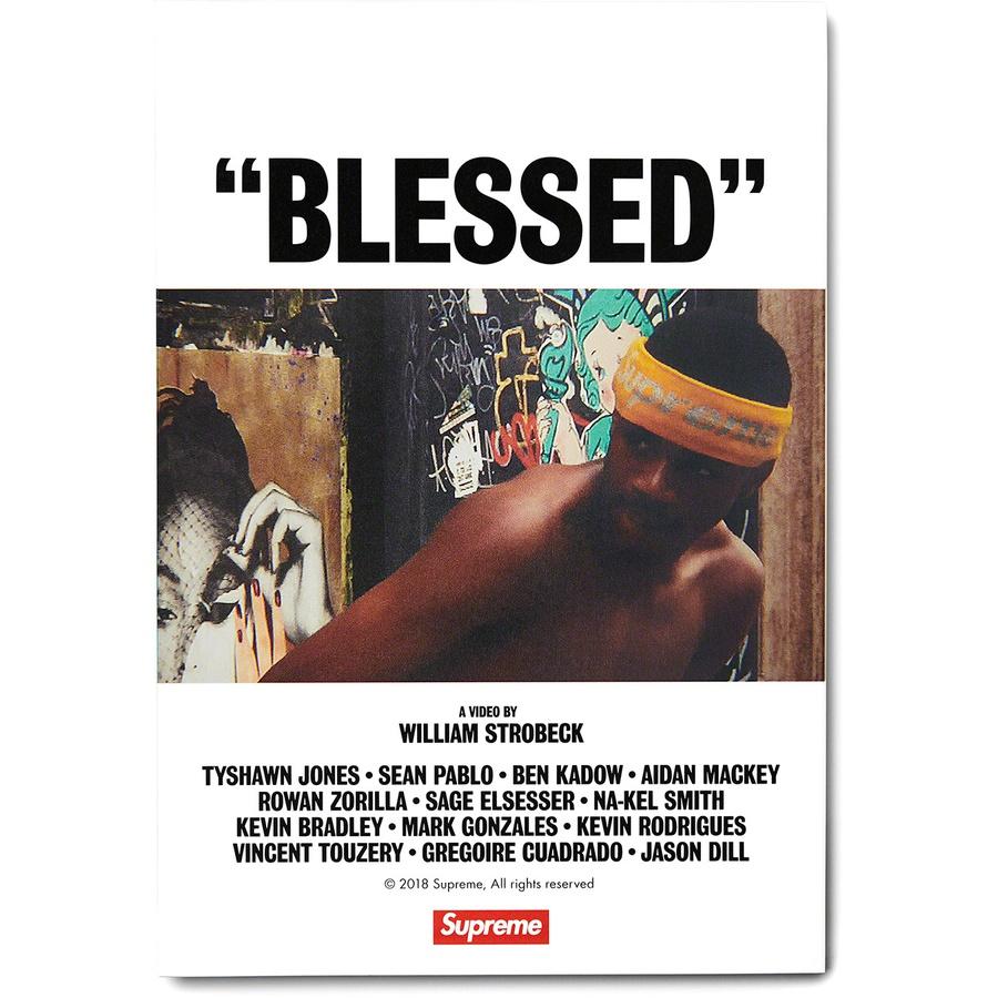 Supreme BLESSED DVD - White cover featuring skateboarding and street art by William Strobeck.