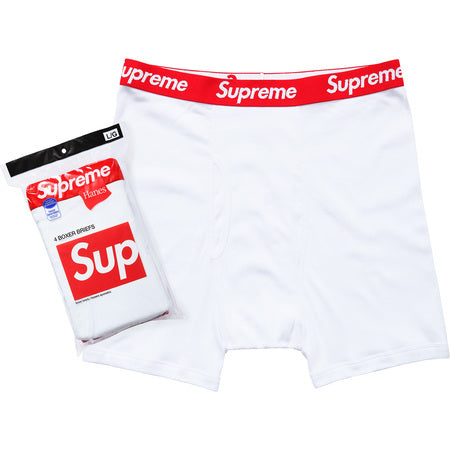 Supreme®/Hanes® Boxer Briefs (4 Pack) - White