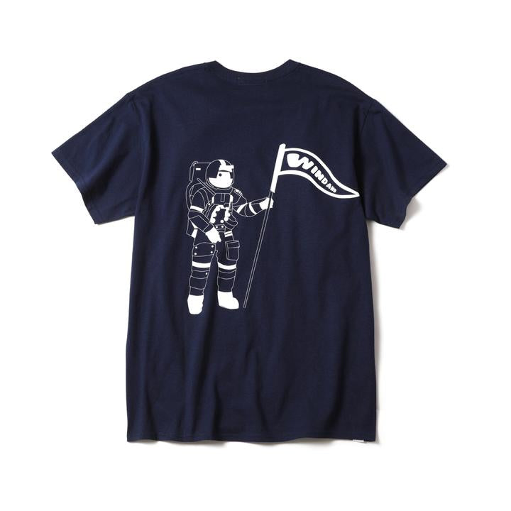 Wind And Sea x Billionaire Boys Club Flag Astronaut Tee - Navy