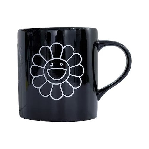 Takashi Murakami 村上隆 Black Flower Logo Mug
