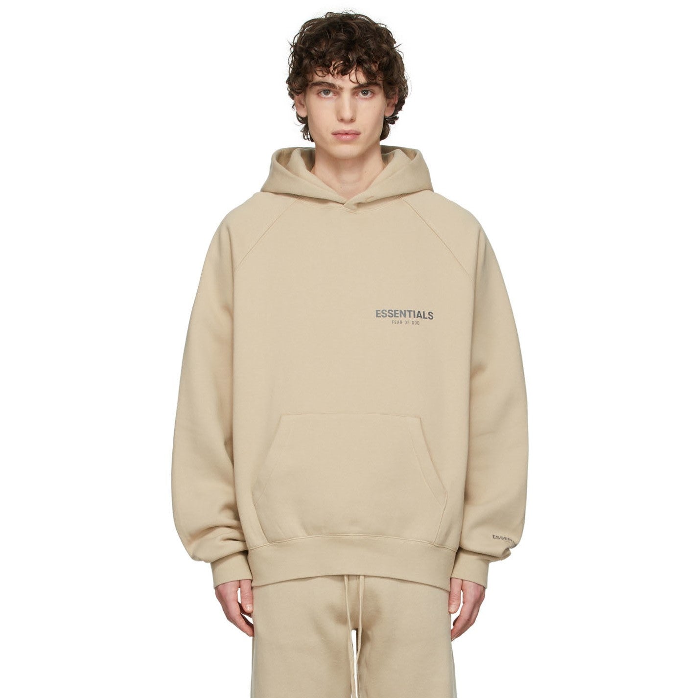 Fear of God Essentials Core Logo Hoodie FW21 - Linen