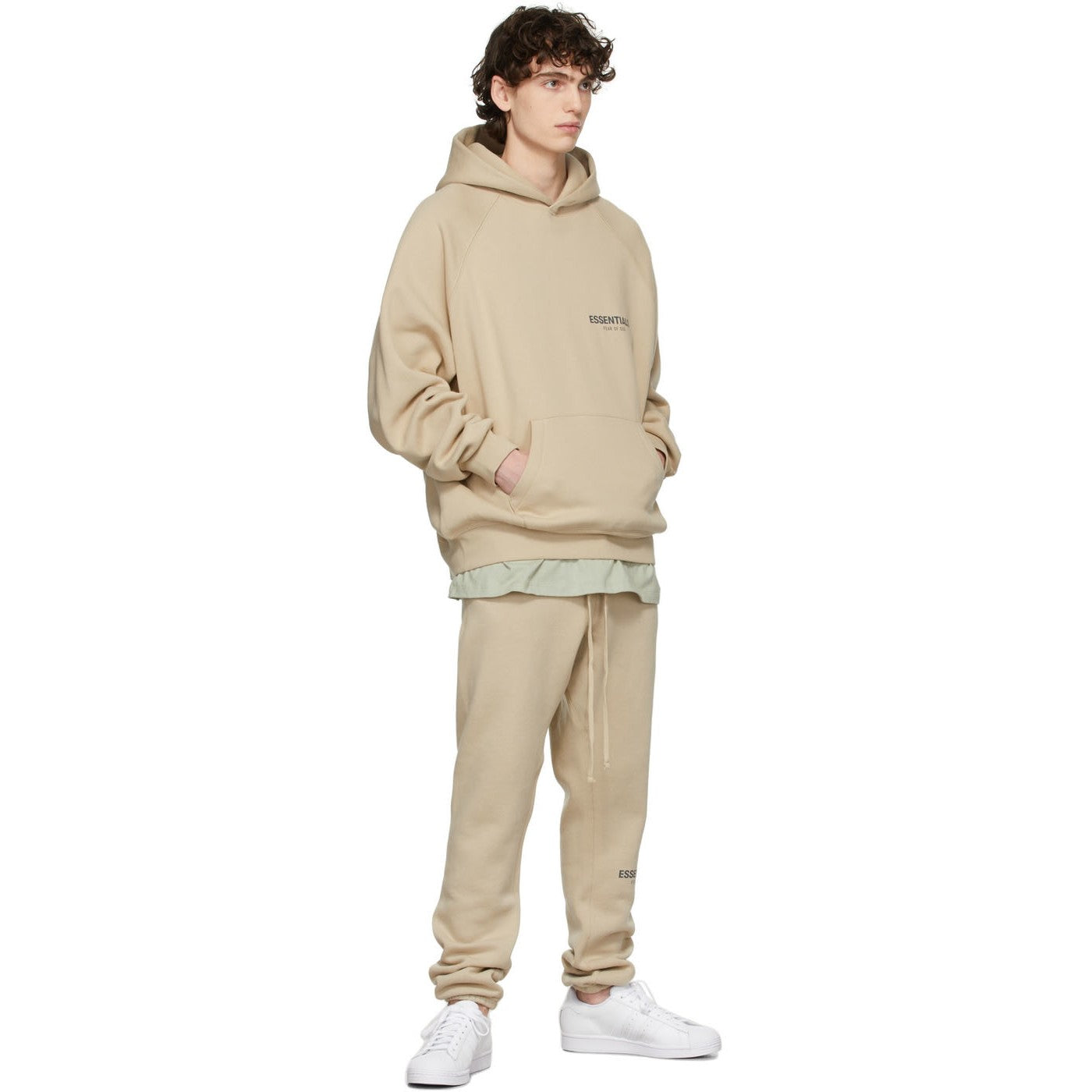 FOG Essentials Core Logo Hoodie FW21 - Linen