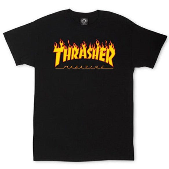 Thrasher Flame Logo Tee (US Edition) - Black