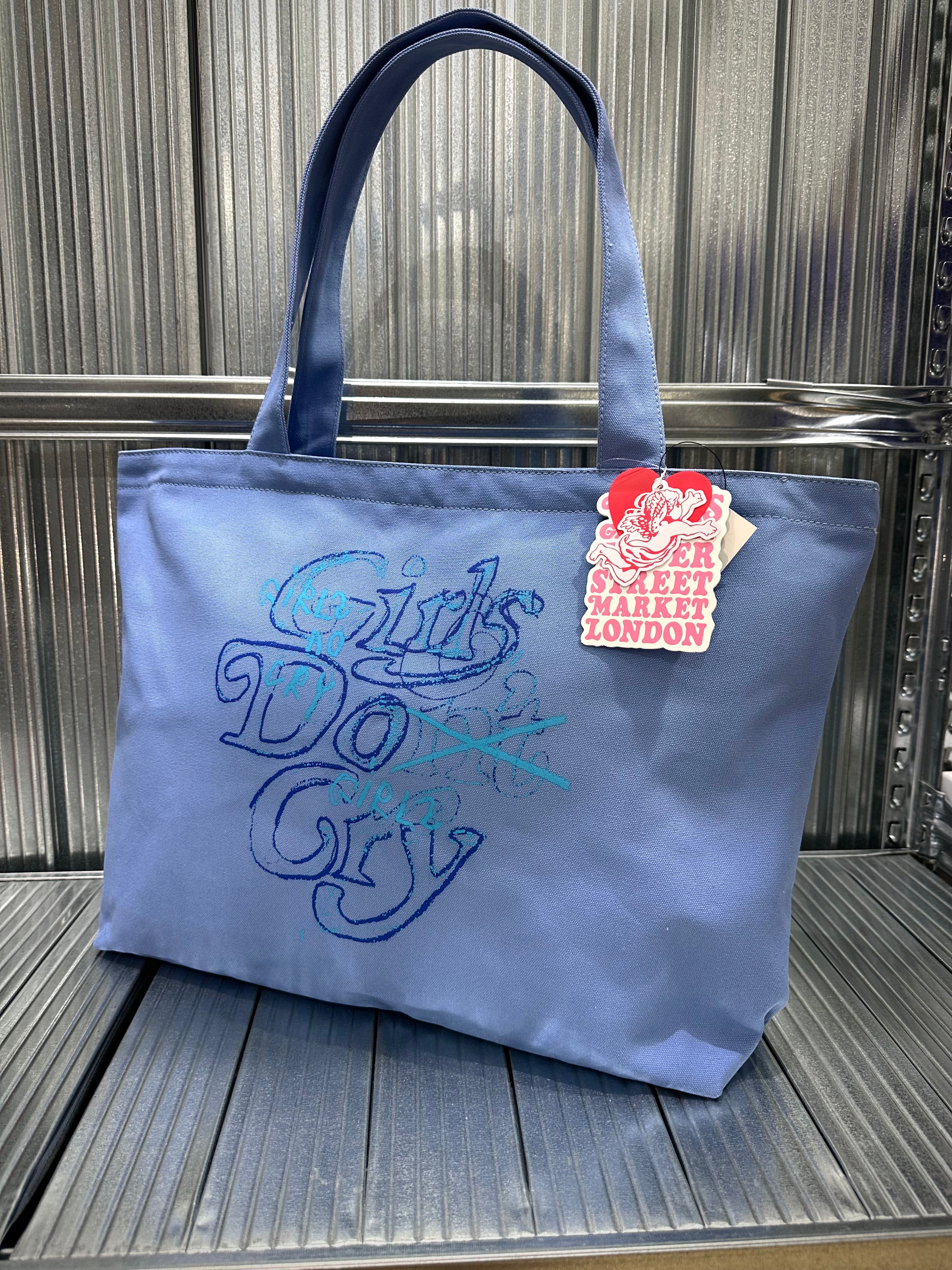 女孩不哭 x 船長托特包 - 藍色