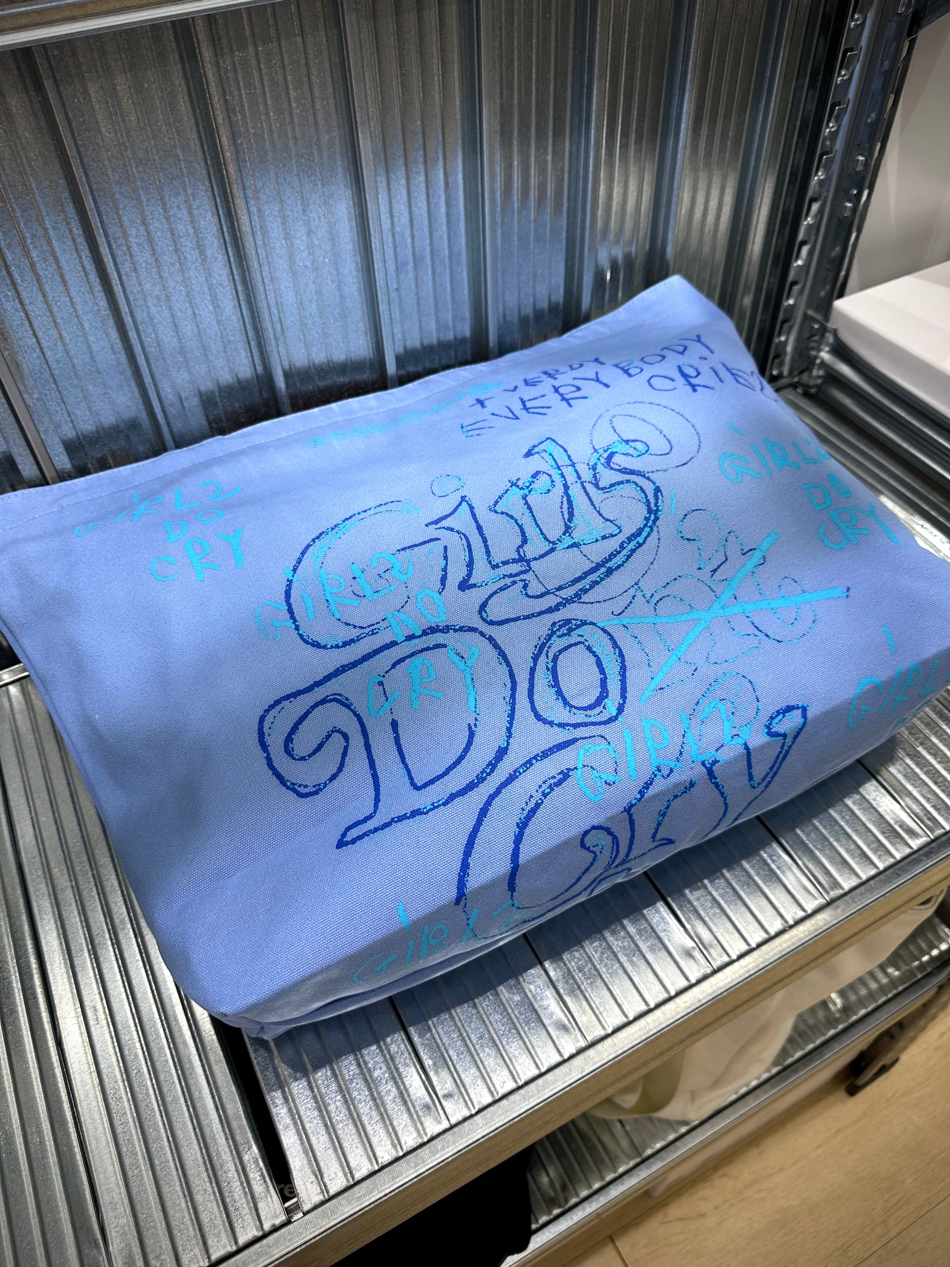 女孩不哭 x 船長托特包 - 藍色